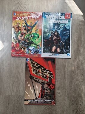 Lot 3 DC Comics Graphic Novel Superman Red Son Justice League Vol 1 Wonder Woman